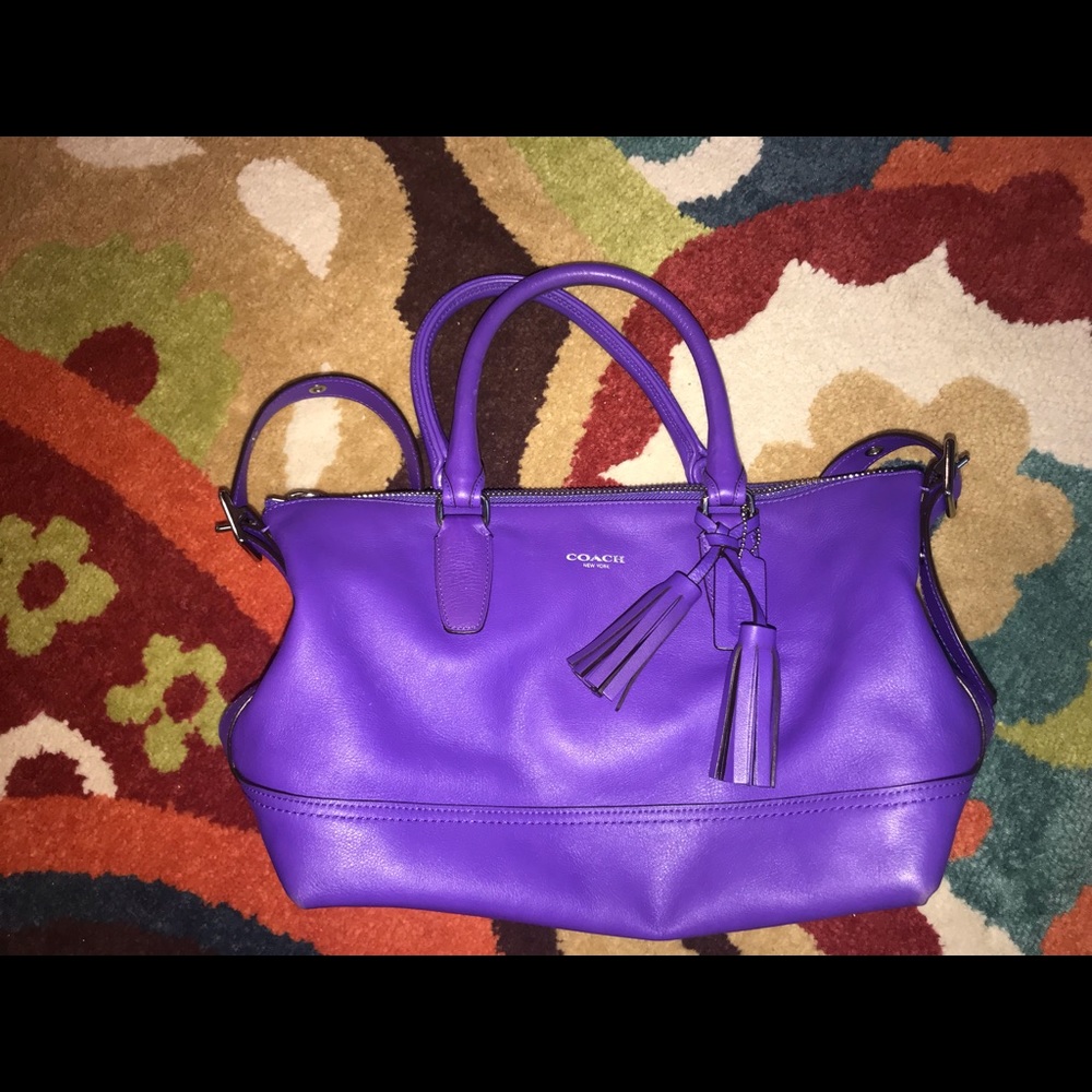 Purple coach purse